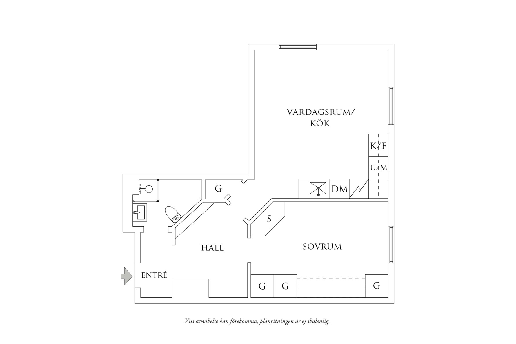 Planritning 1 Stockholmsgatan 40S