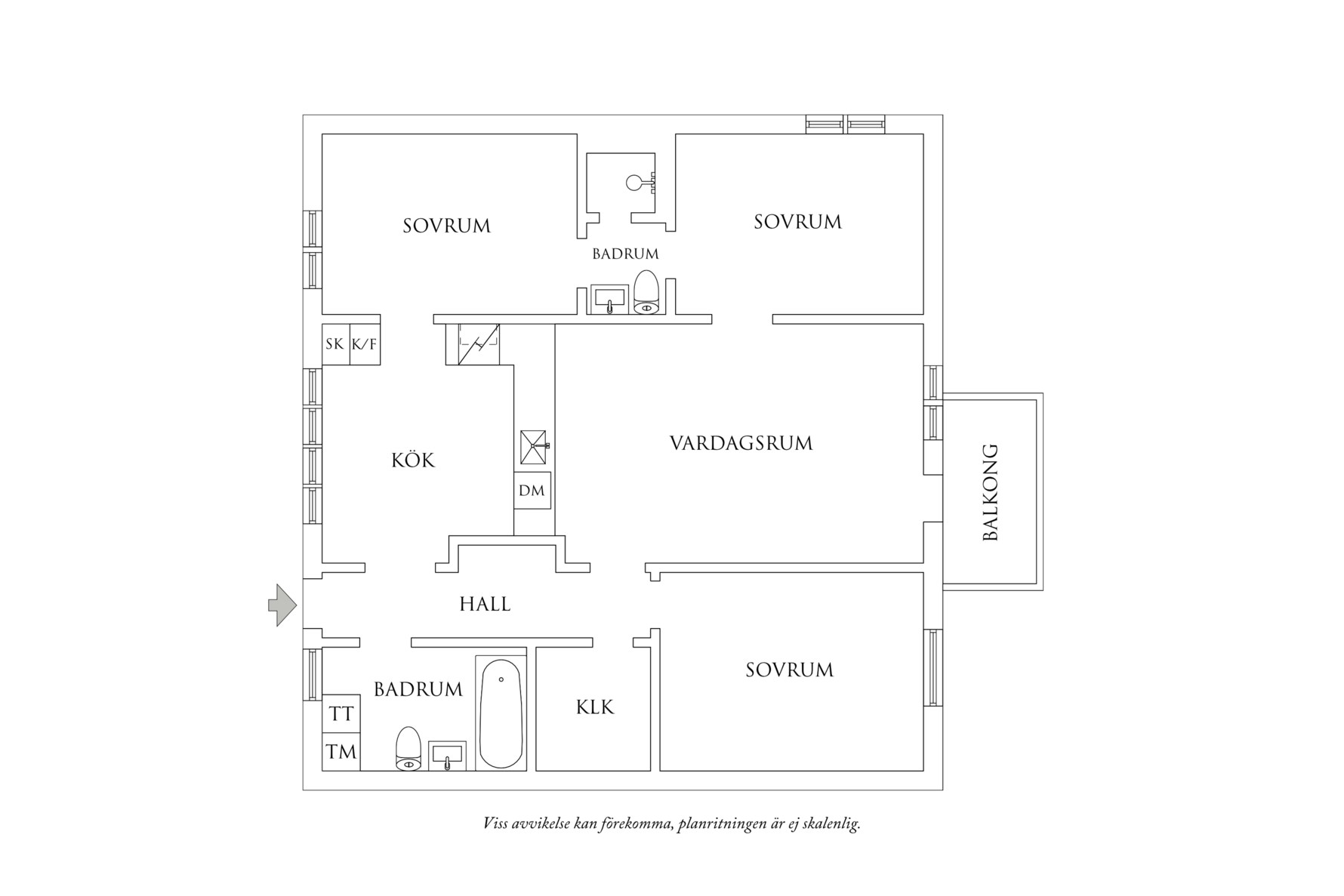 Planritning 1 Timmerslätt 44C