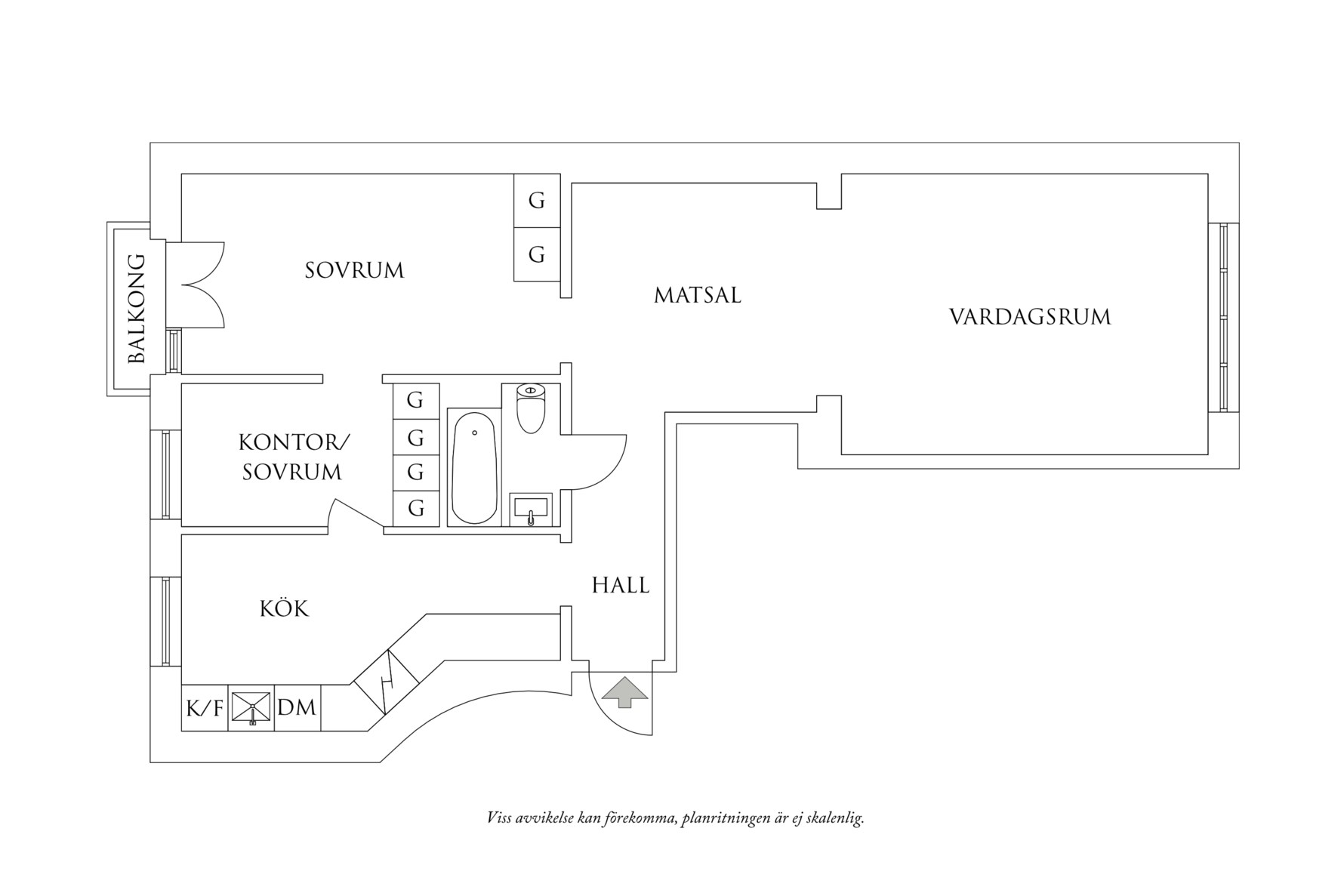 Planritning 1 Kristinehöjdsgatan 7