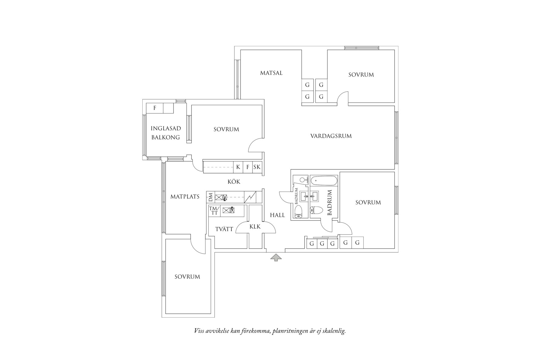 Planritning 1 Mattssonsliden 8