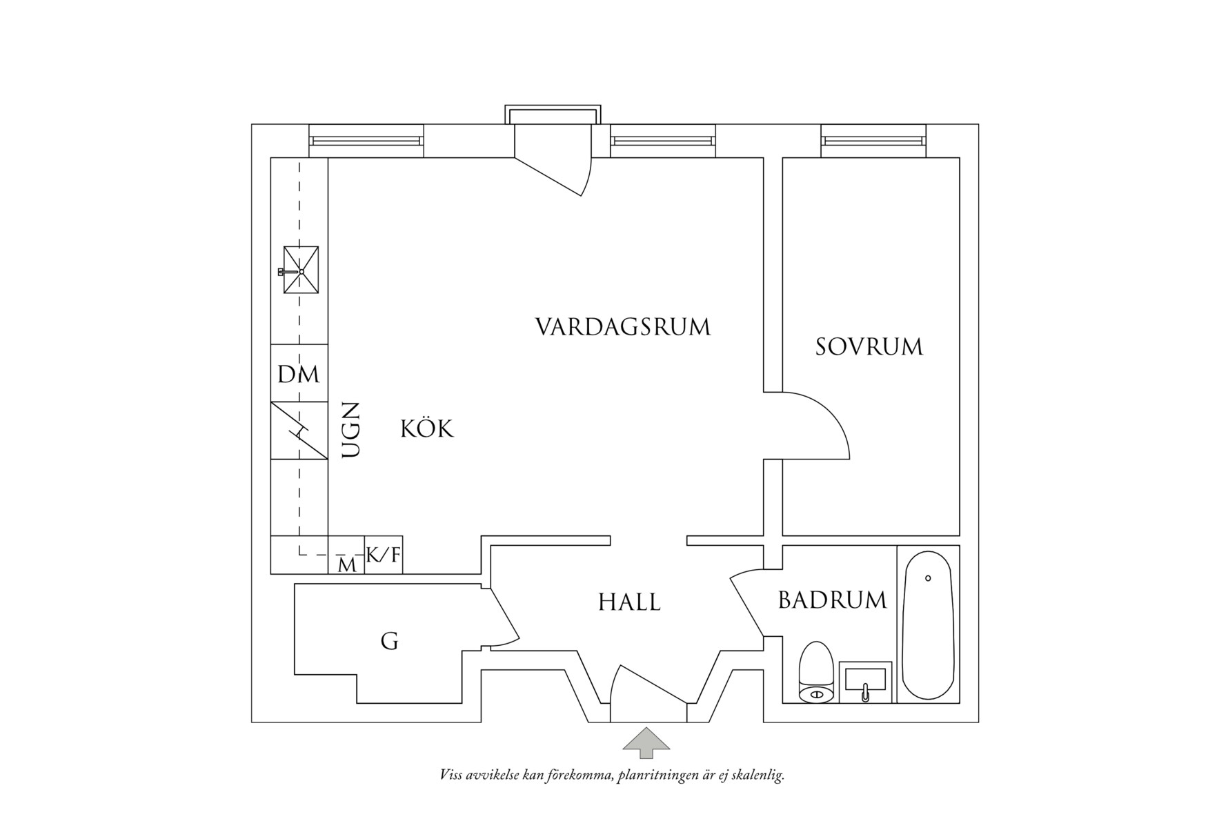 Planritning 1 Ostgatan 6