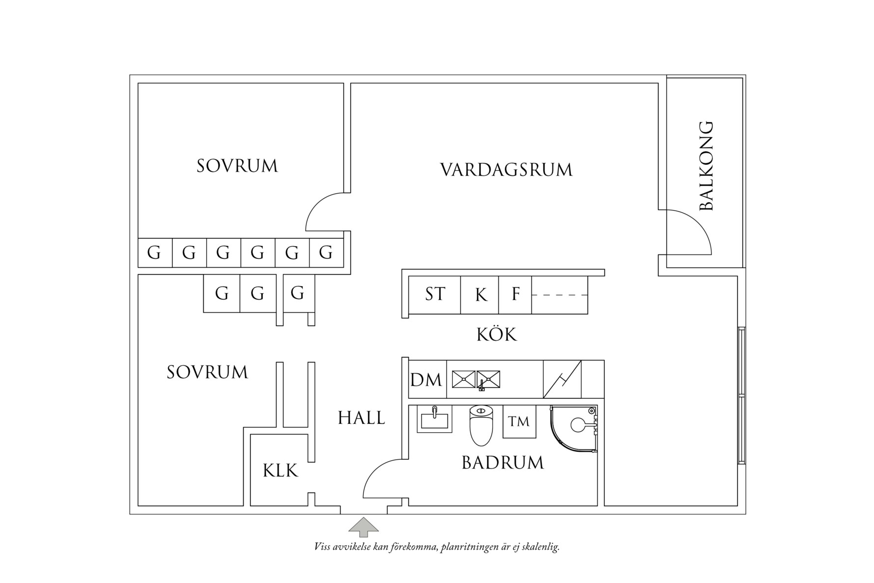Planritning 1 Södra Nedanvägsgatan 20B