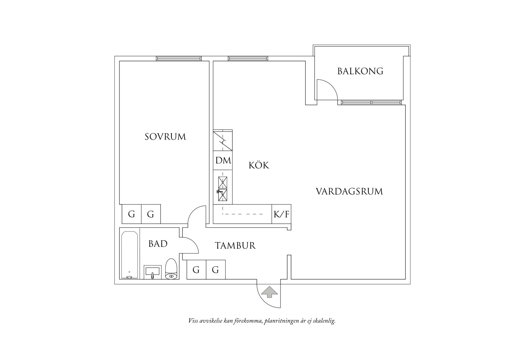 Planritning 1 Vaktmästaregången 12