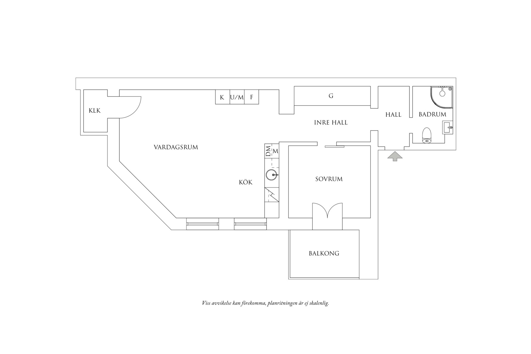 Planritning 1 Karl Gustavsgatan 11B