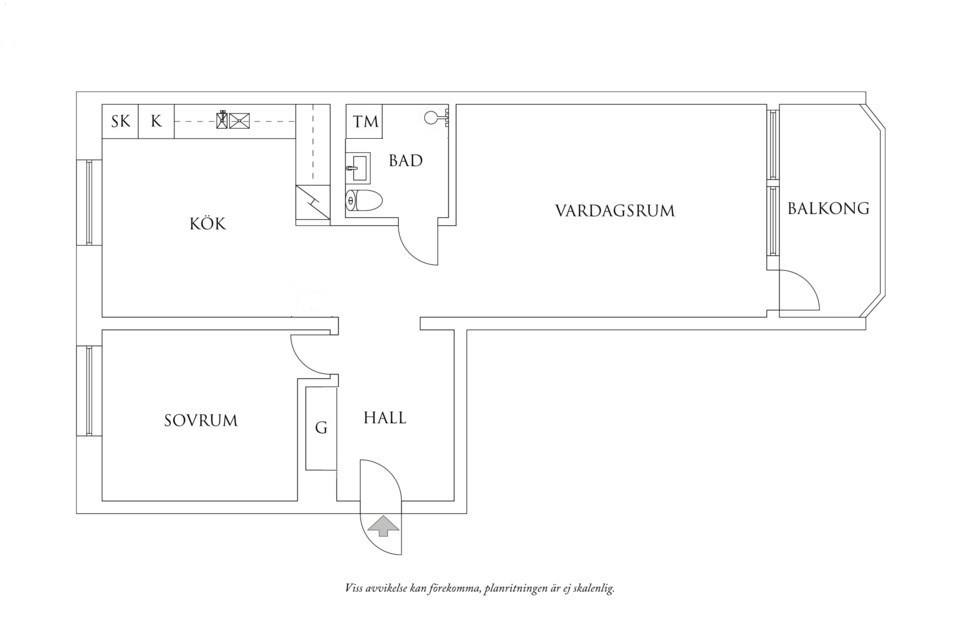 Planritning 1 Marklandsgatan 43