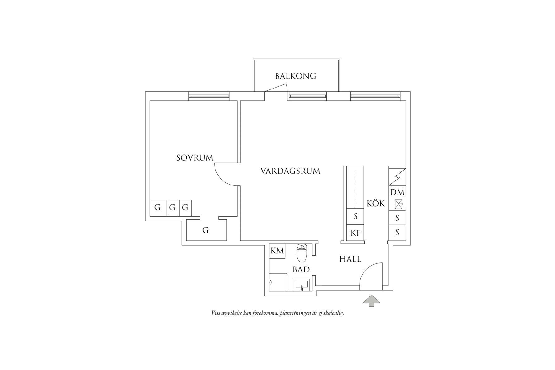 Planritning 1 Pontus Wiknersgatan 9
