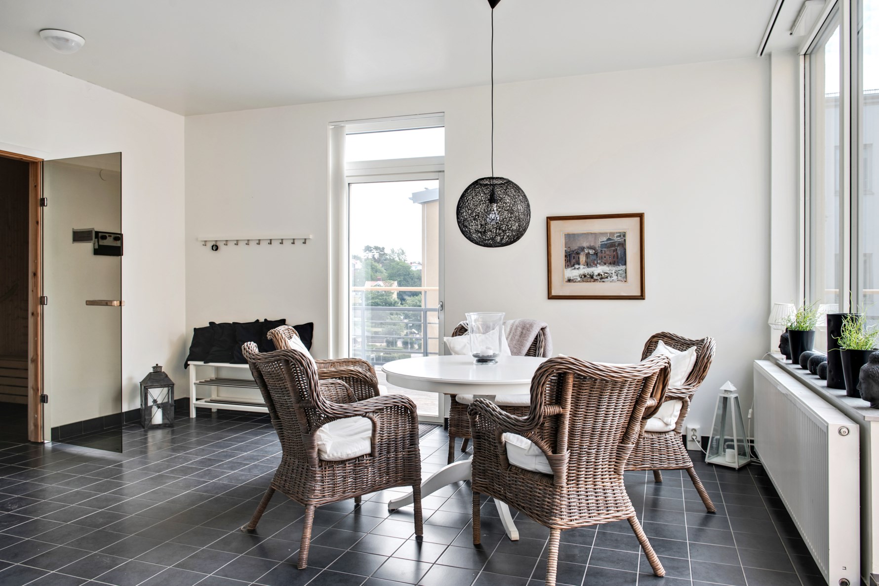 Föreningens relaxavdelning med bastu