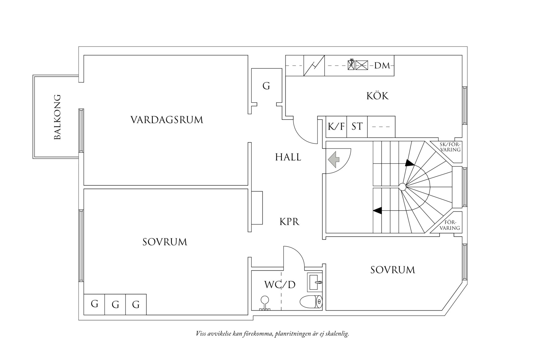 Planritning 1 Dammgatan 6