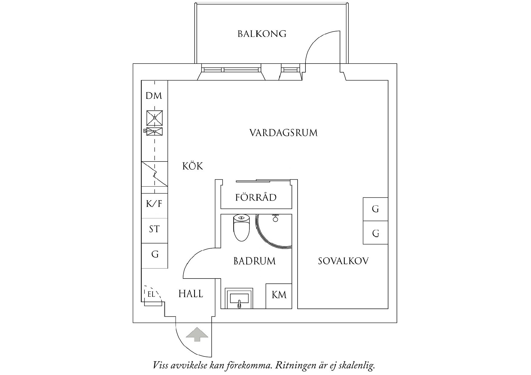 Planritning 1 Ebbe Lieberathsgatan 16B