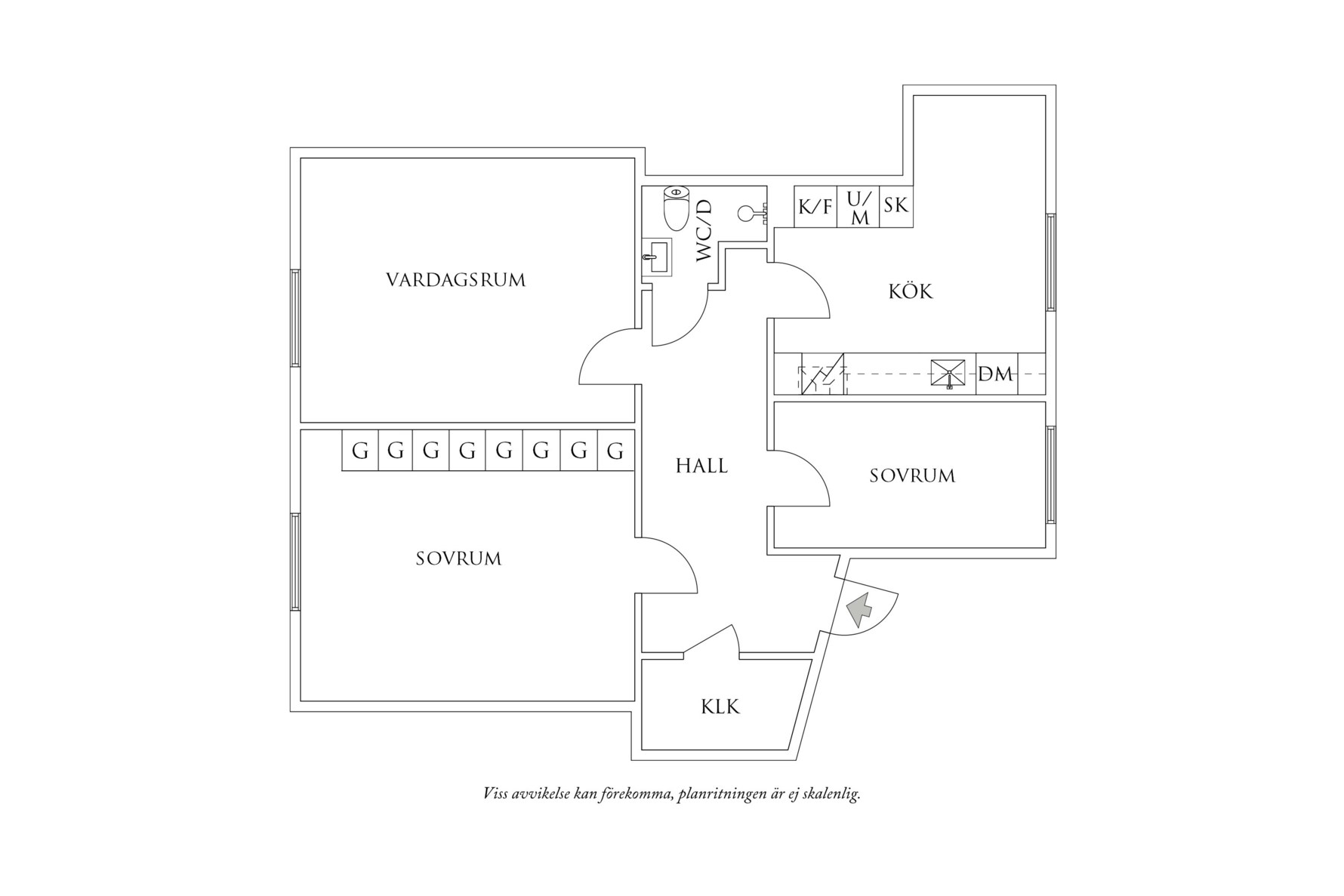 Planritning 1 Bomgatan 6B