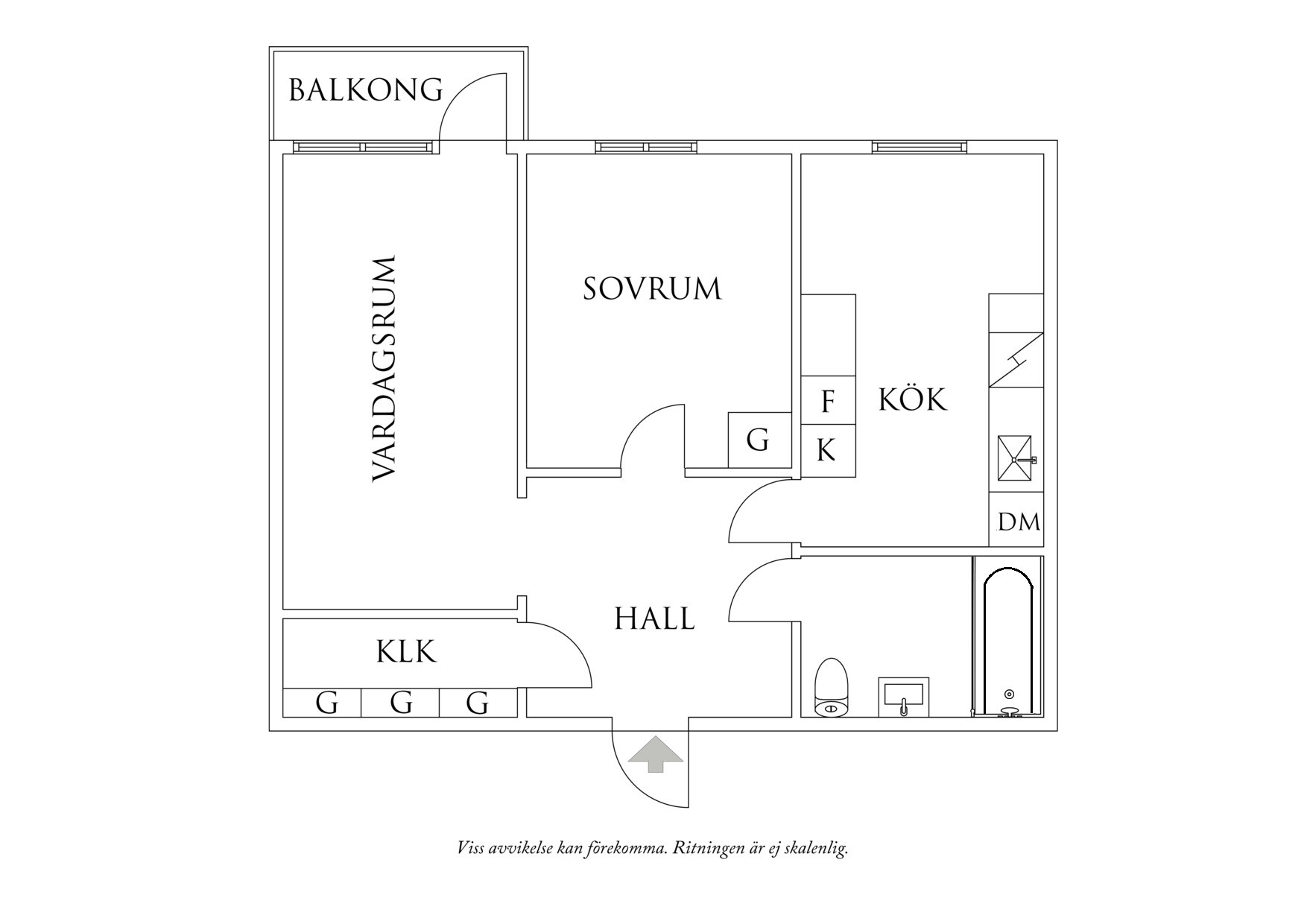 Planritning 1 Övre Fogelbergsgatan 4