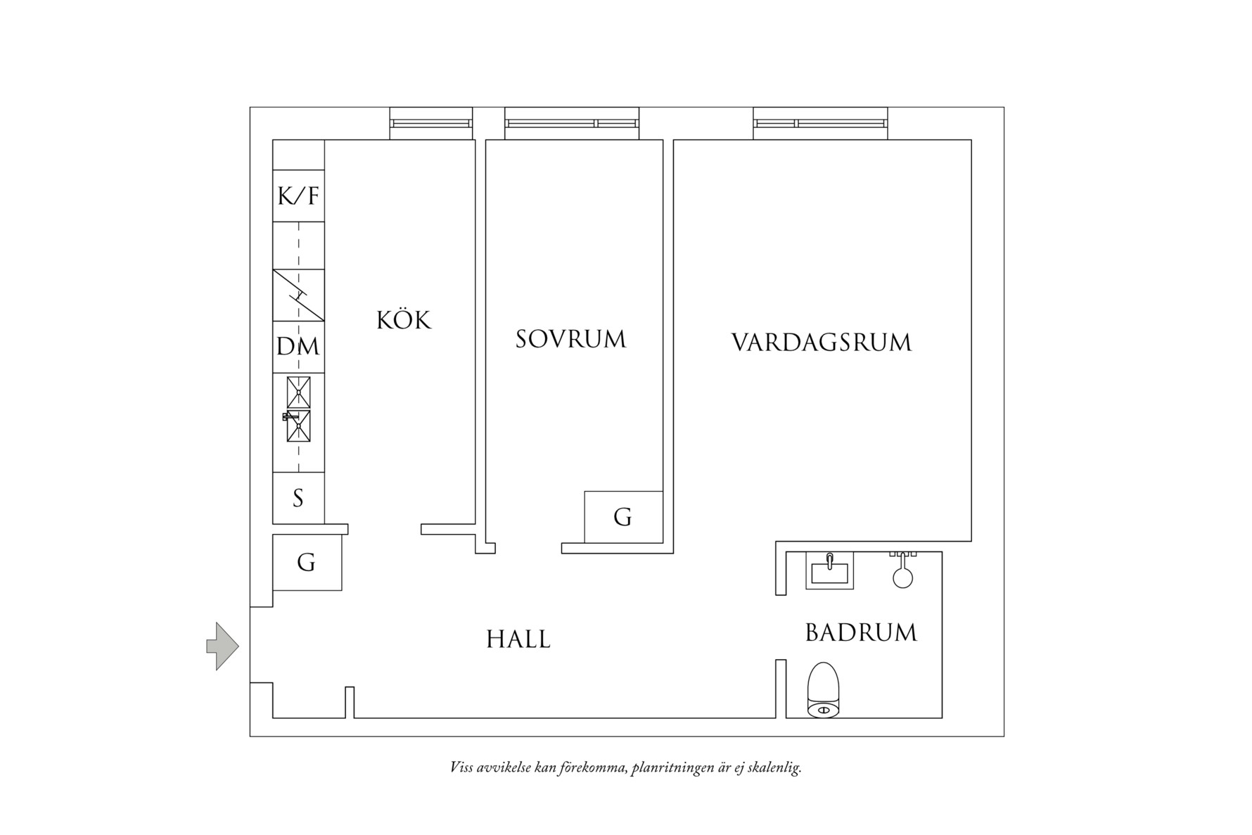 Planritning 1 Örnehufvudsgatan 17
