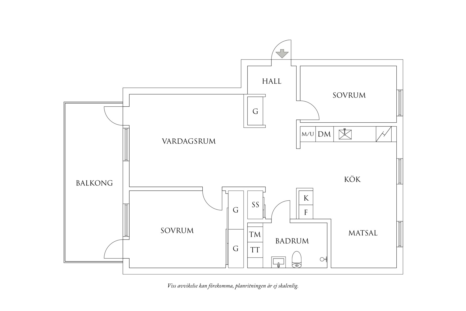 Planritning 1 Lillgårdens Gränd 5