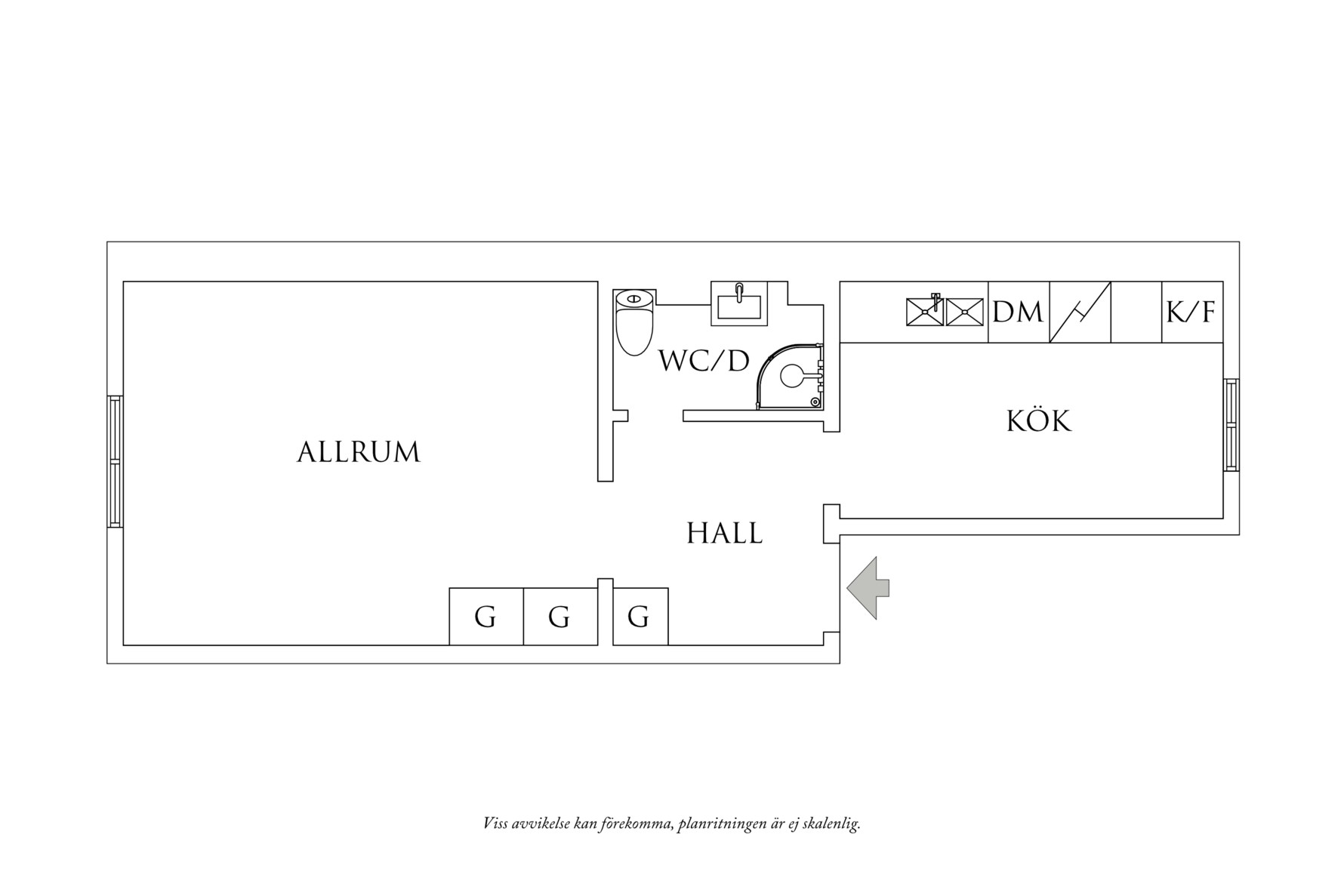 Planritning 1 Sjömansgatan 6C