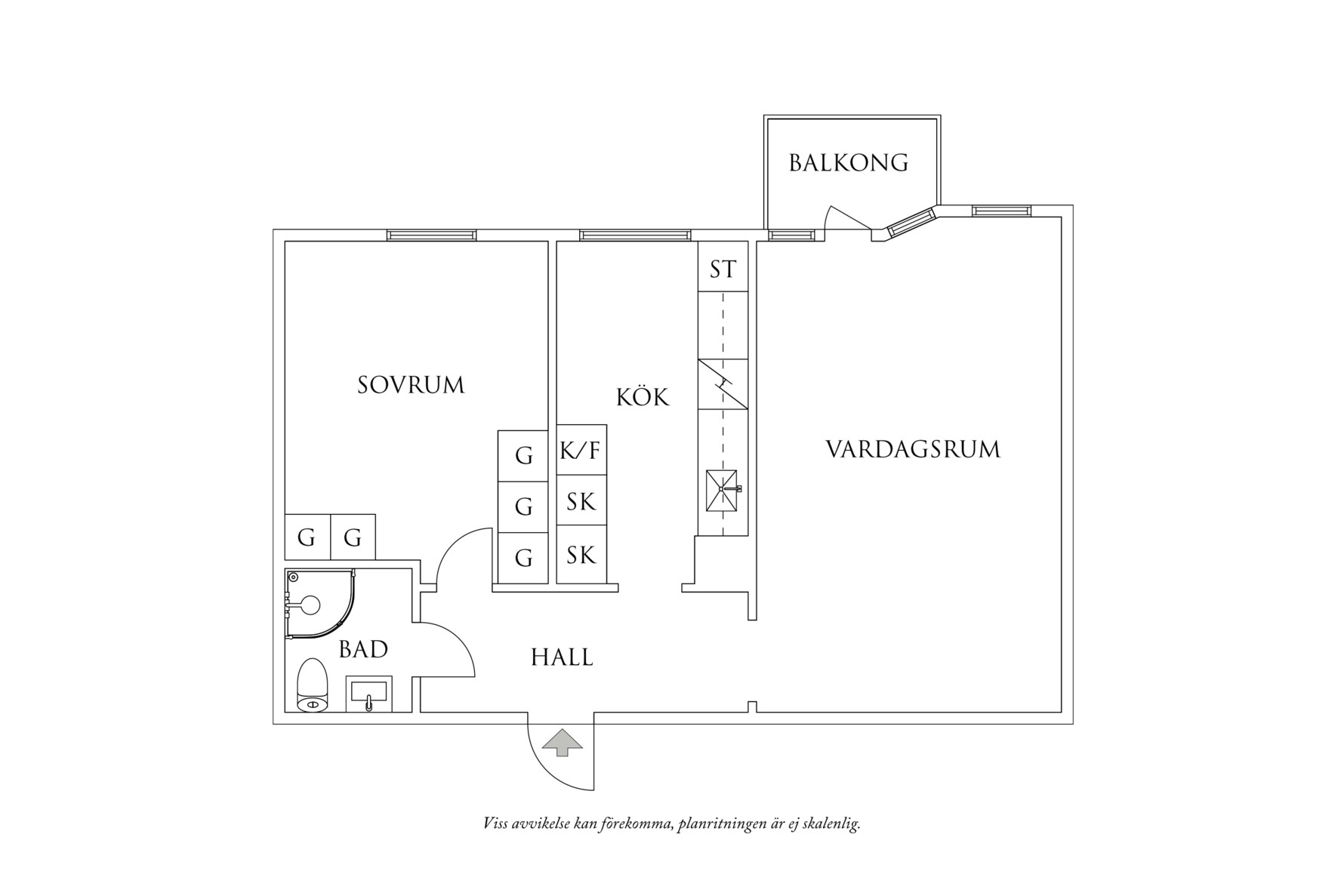 Planritning 1 Häradsgatan 30A