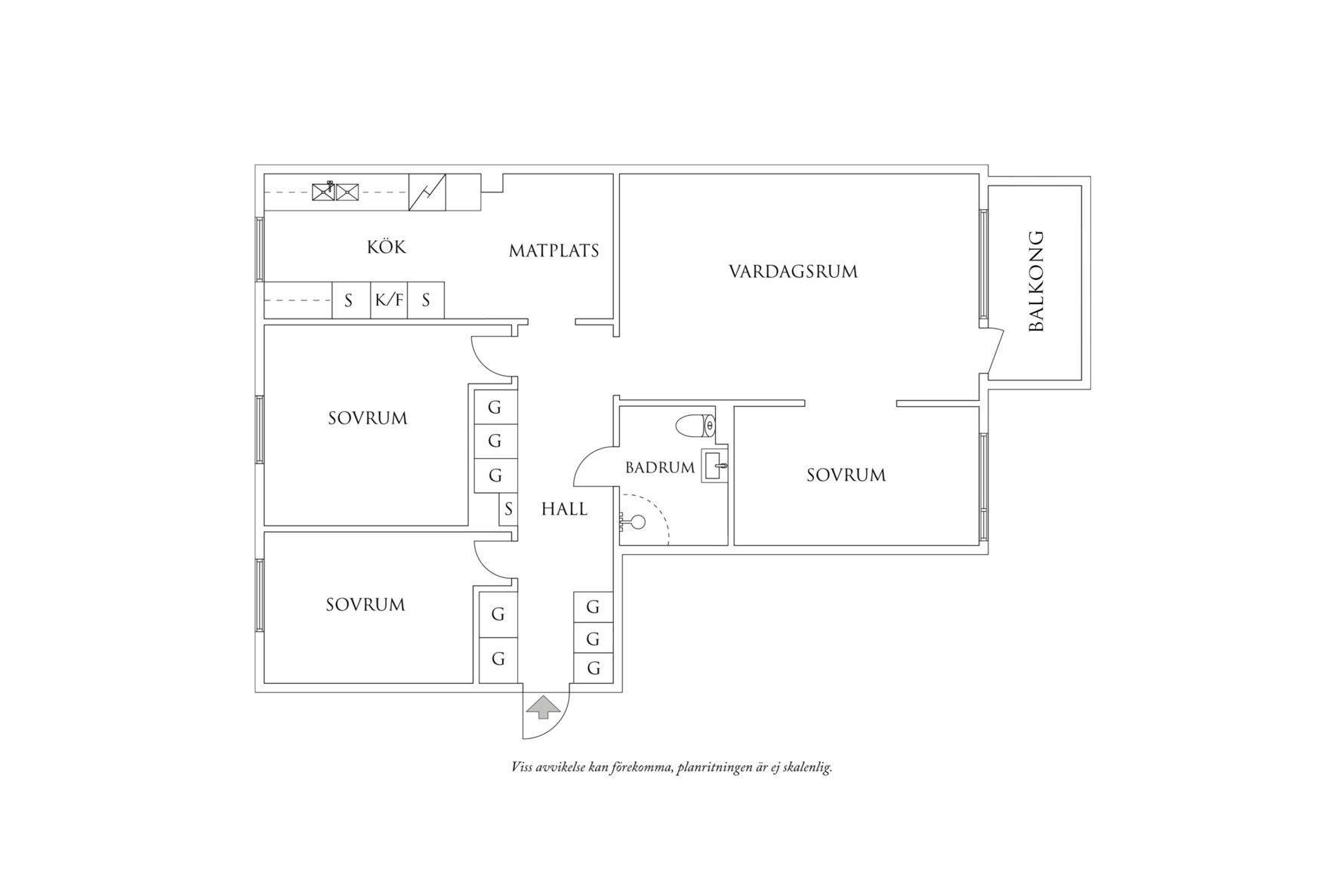 Planritning 1 Ostgatan 14