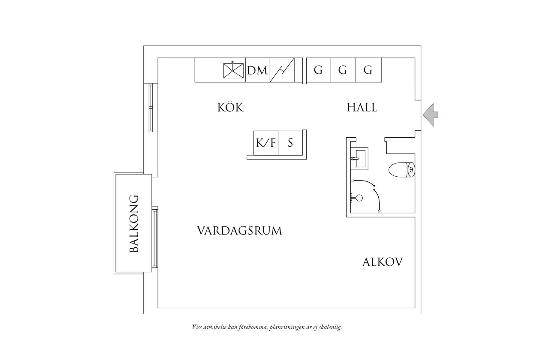 Planritning 1 Gibraltargatan 38