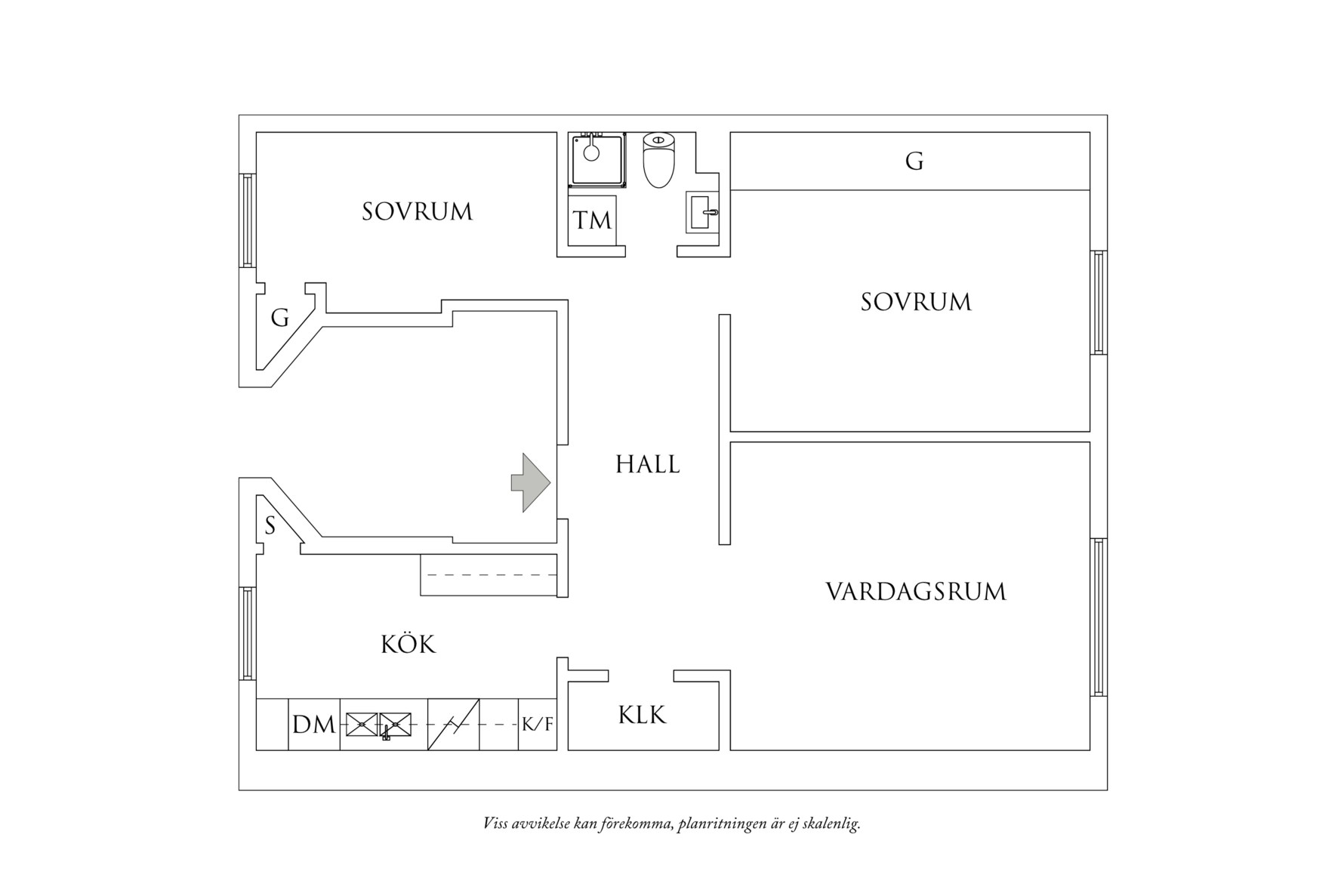 Planritning 1 Fredåsgatan 12C