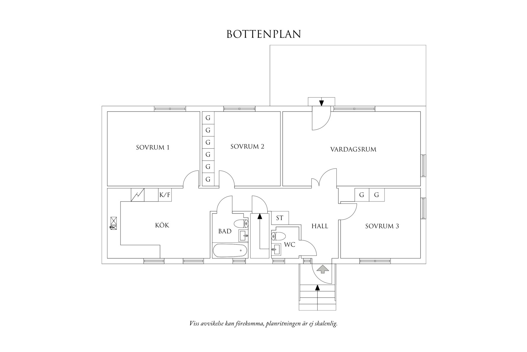 Planritning 1 Kaveldunsvägen 5