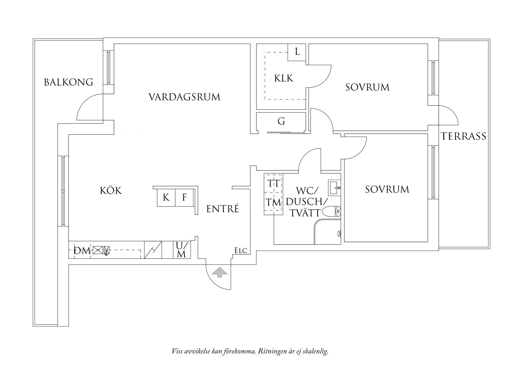 Planritning 1 Frida Hjertbergs Gata 6