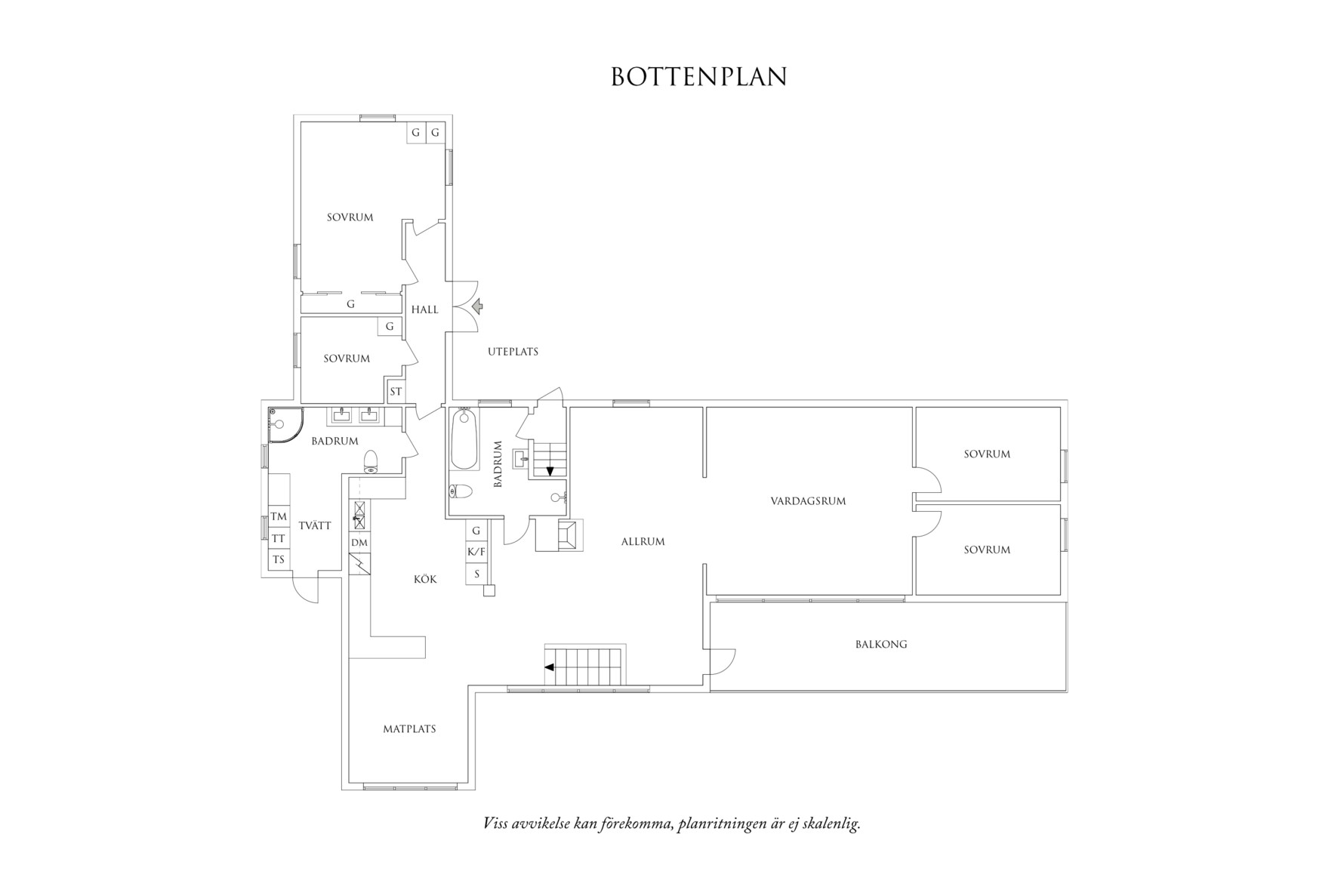 Planritning 1 Hovås Sandkulleväg 7A