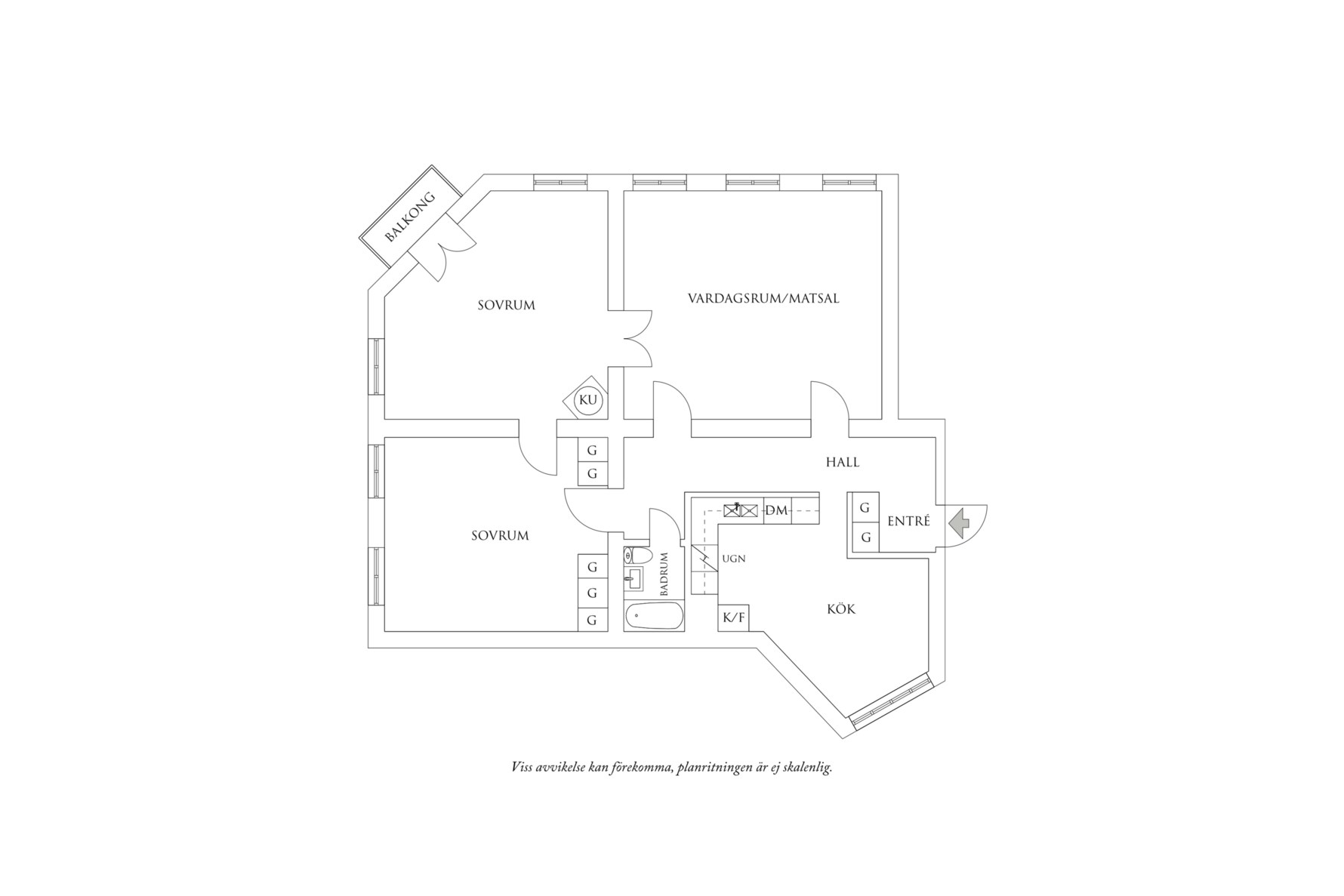 Planritning 1 Fjärde långgatan 6A
