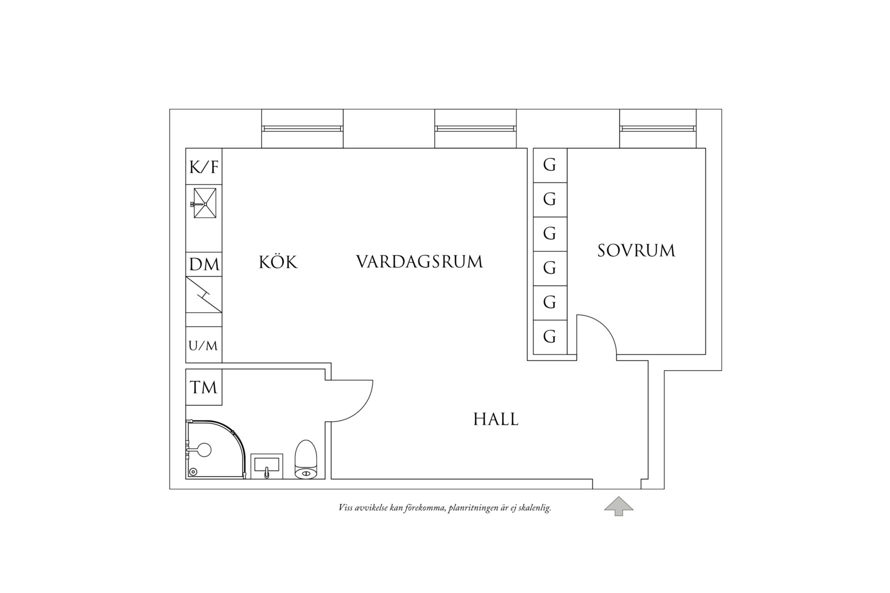 Planritning 1 Kastellgatan 21A