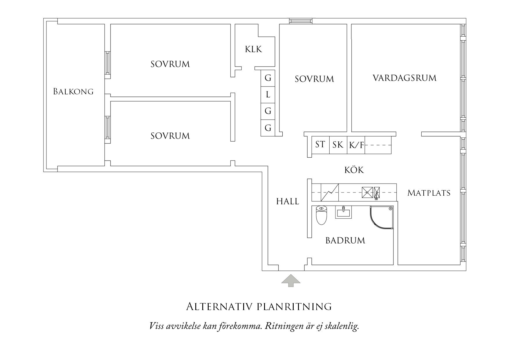 Planritning 2 Vaktmästaregången 1