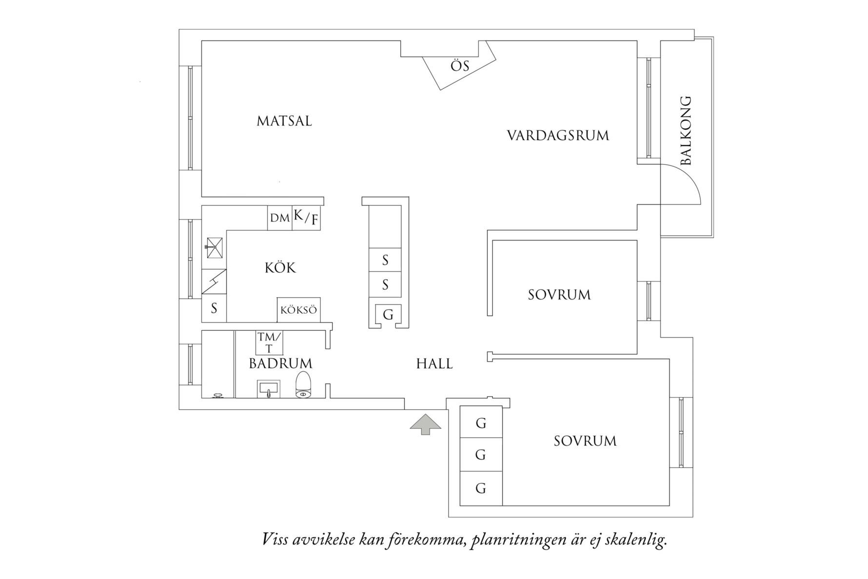 Planritning 1 Kvarngärdesgatan 1A