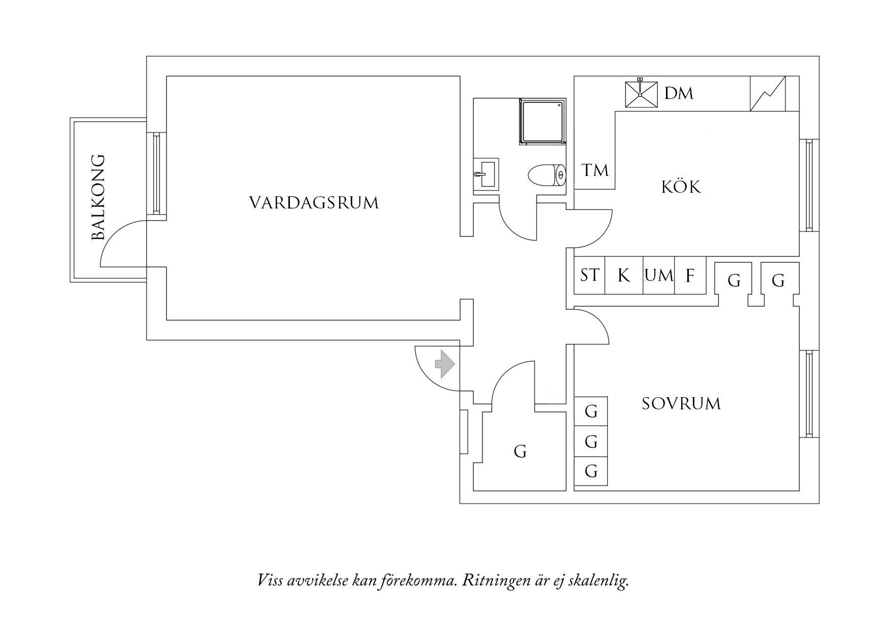 Planritning 1 Fridkullagatan 18C