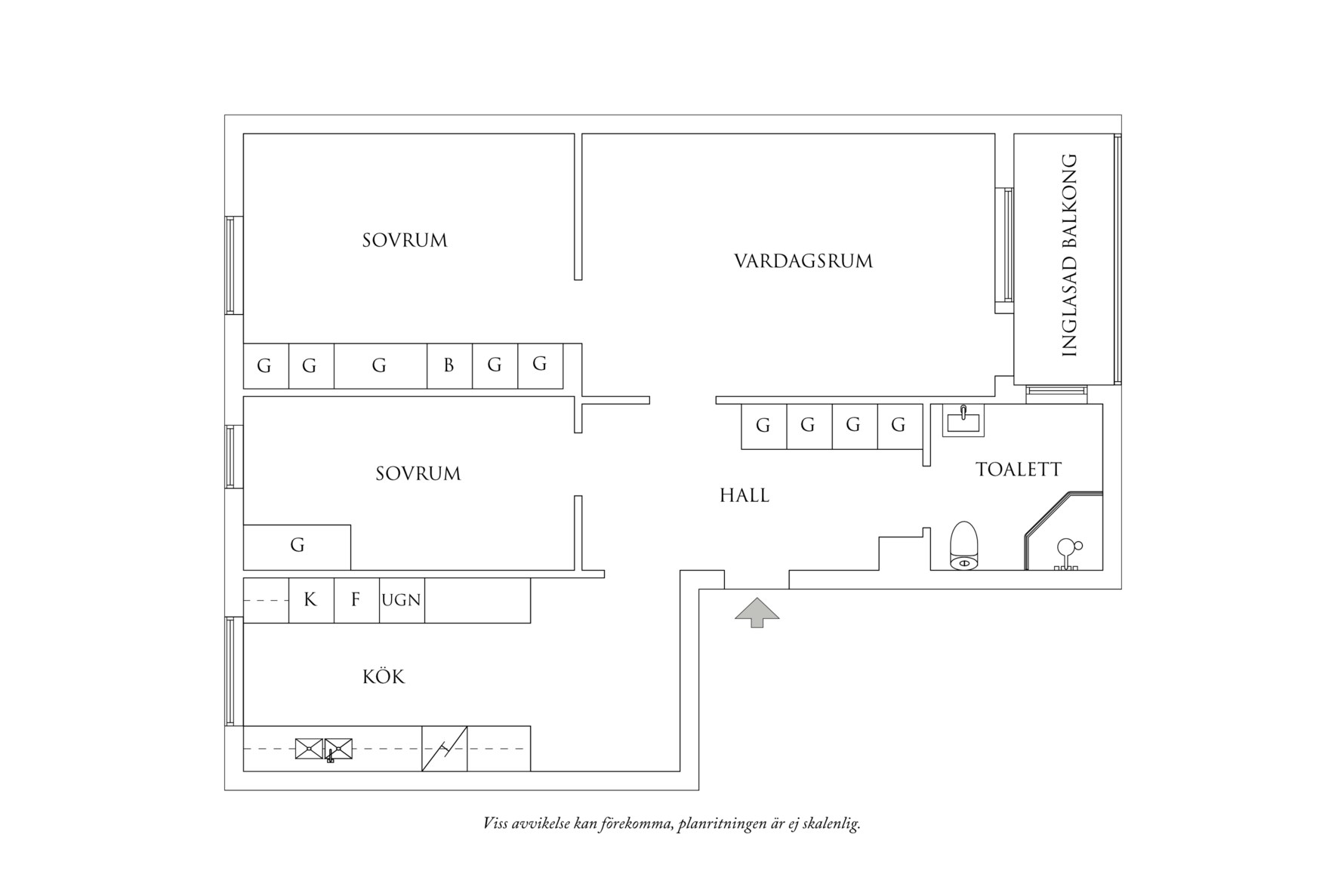 Planritning 1 Soprangatan 1