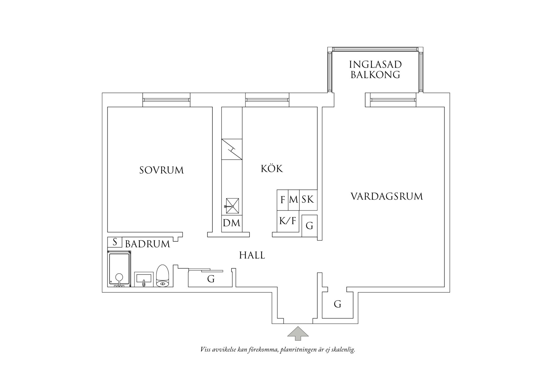 Planritning 1 Bågskyttegatan 2G