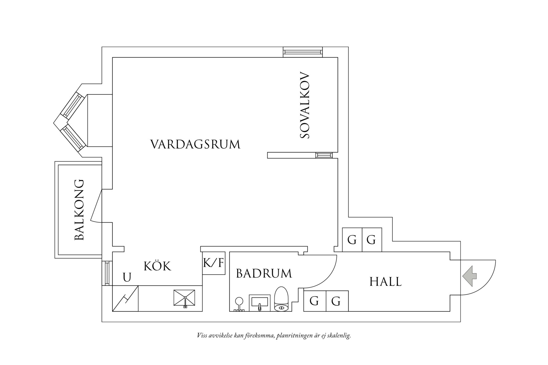 Planritning 1 Vänortsgatan 9A
