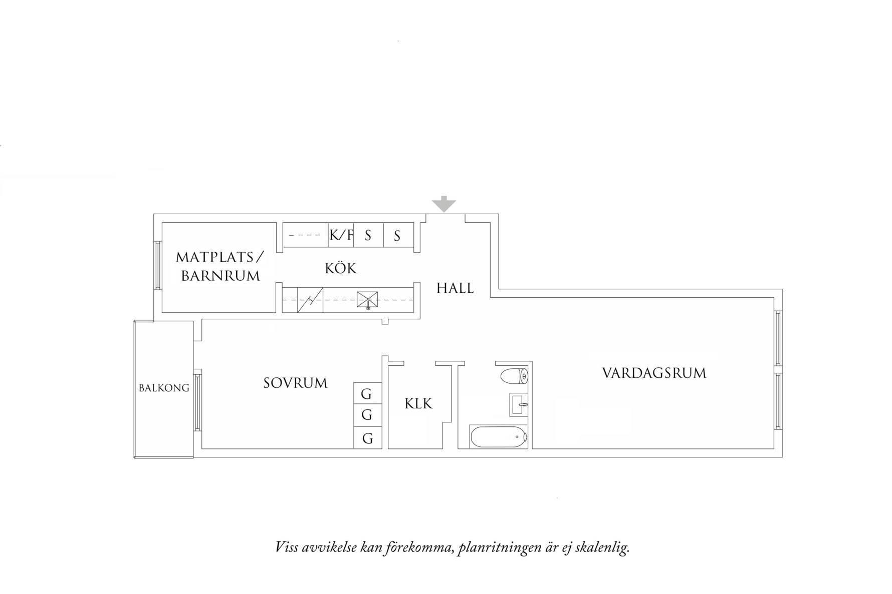 Planritning 1 Sveagatan 5