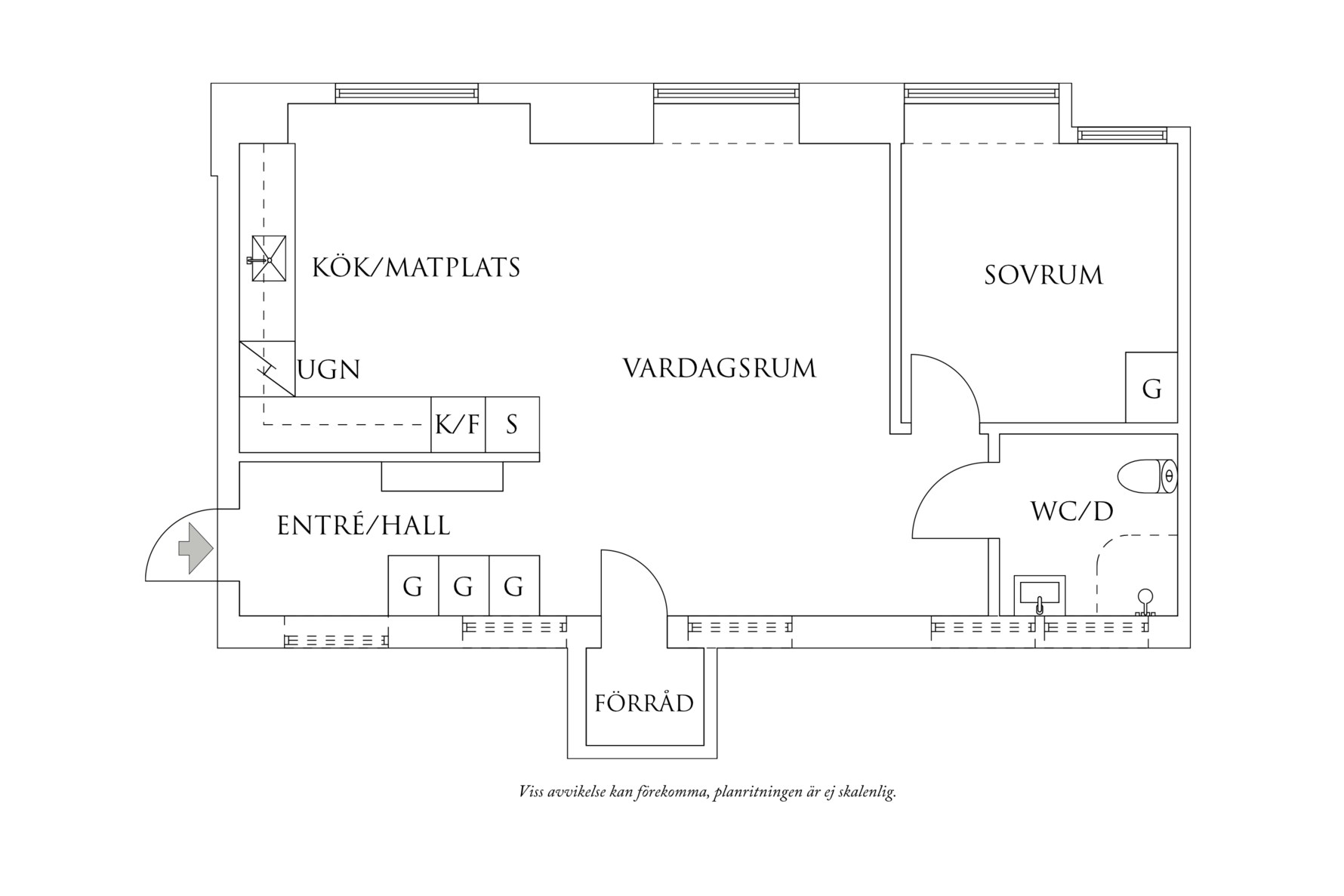 Planritning 1 Kolonigatan 8C