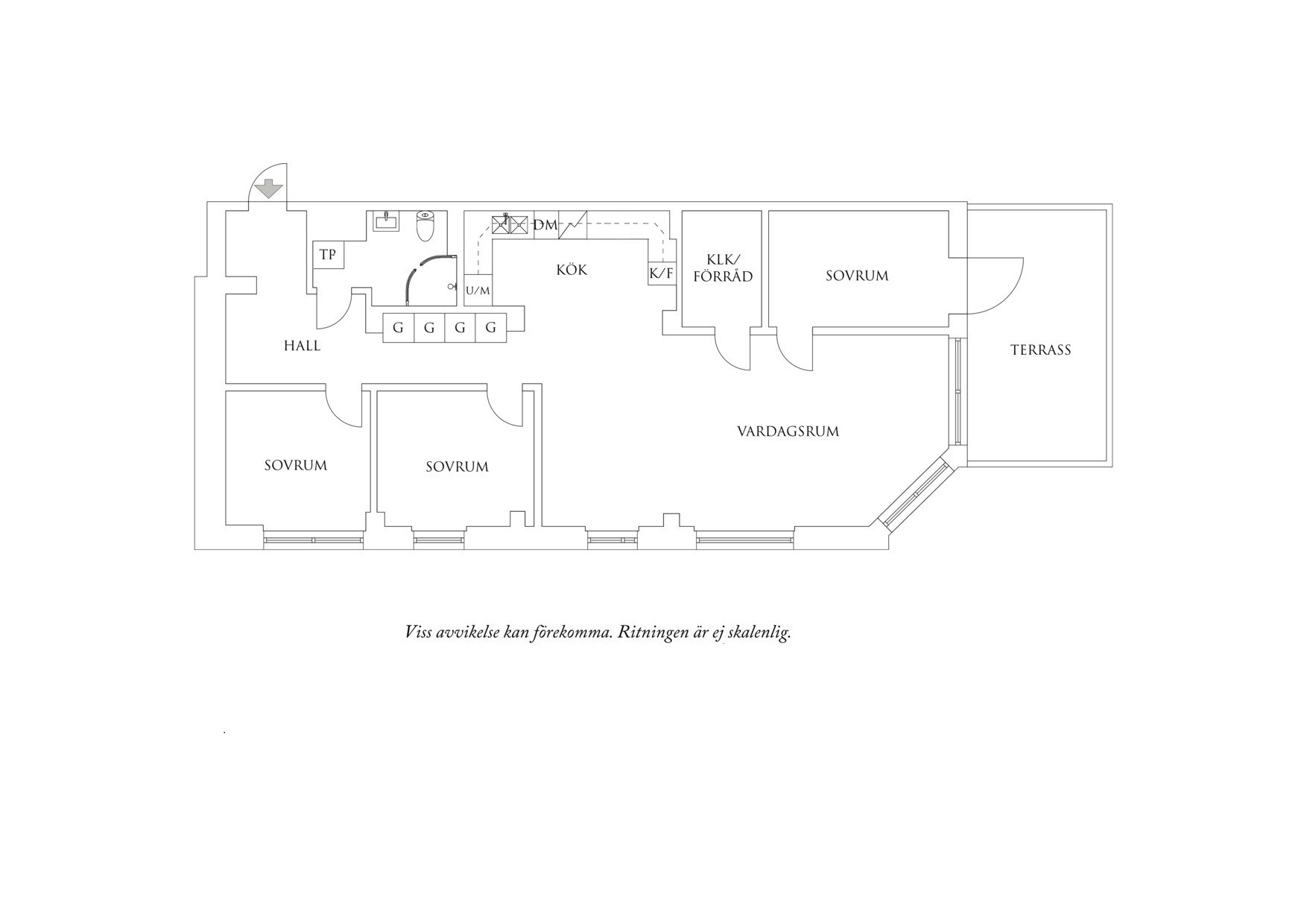 Planritning 1 Seminariegatan 18