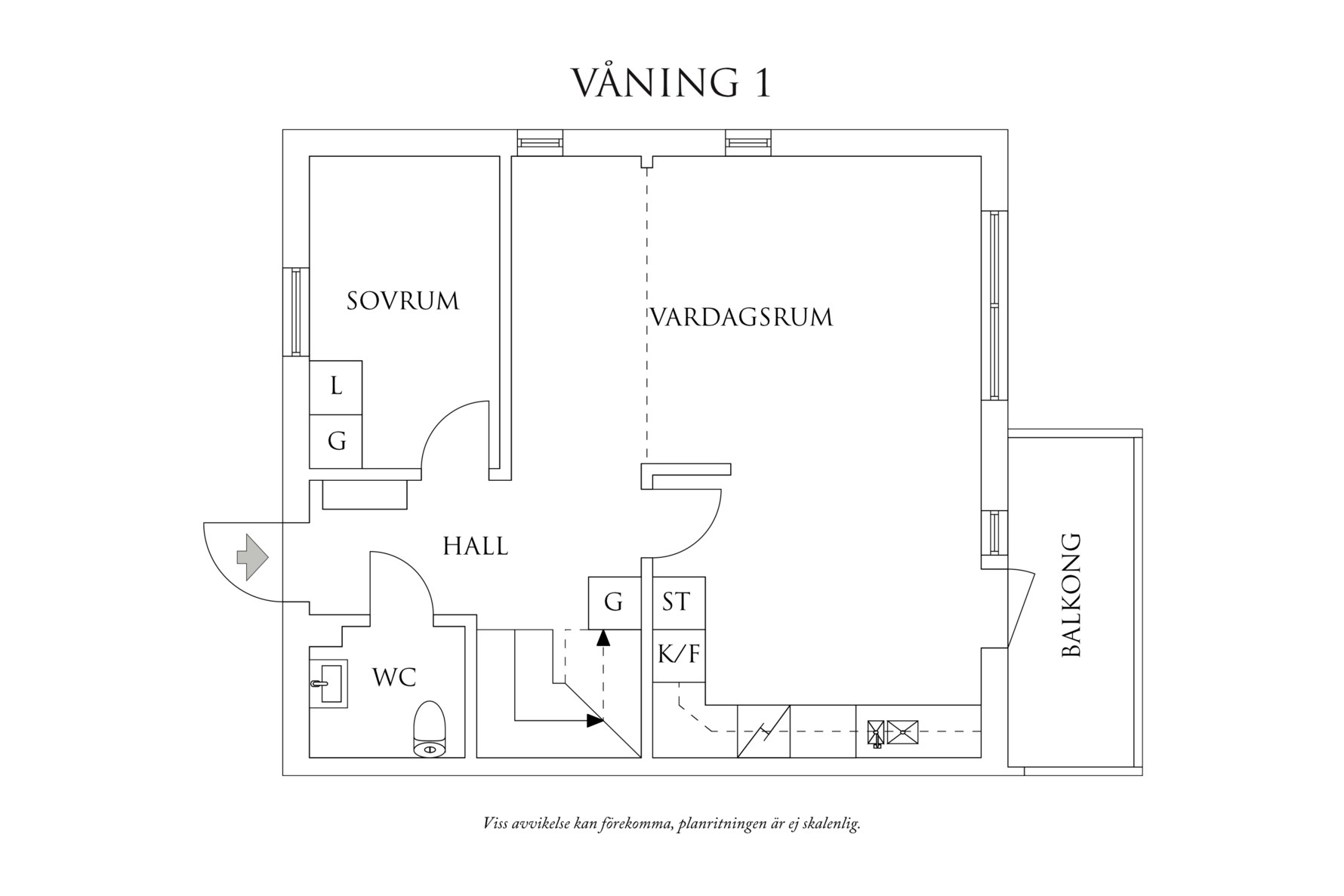 Planritning 1 Hvilan 1A