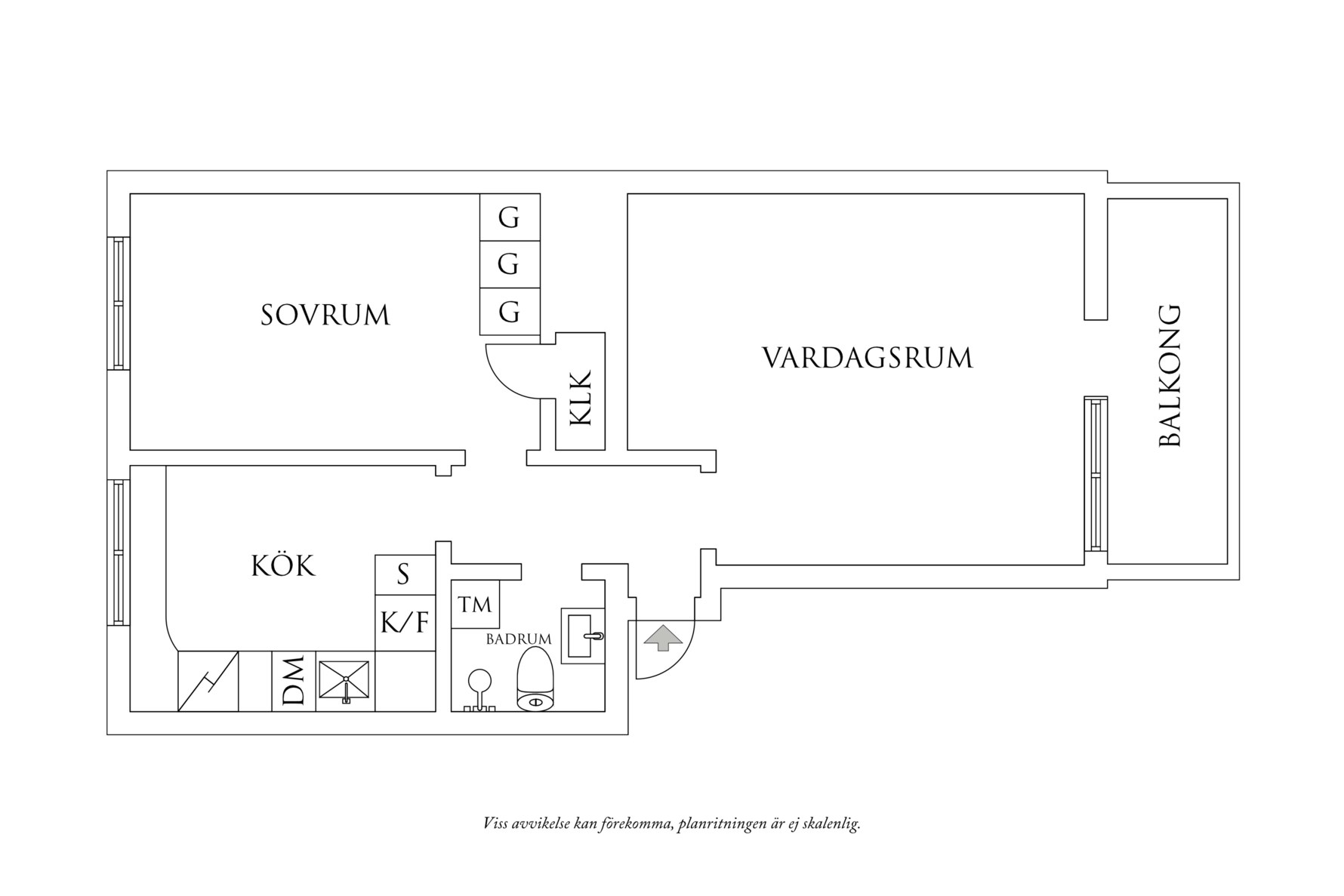 Planritning 1 Eklandagatan 54A