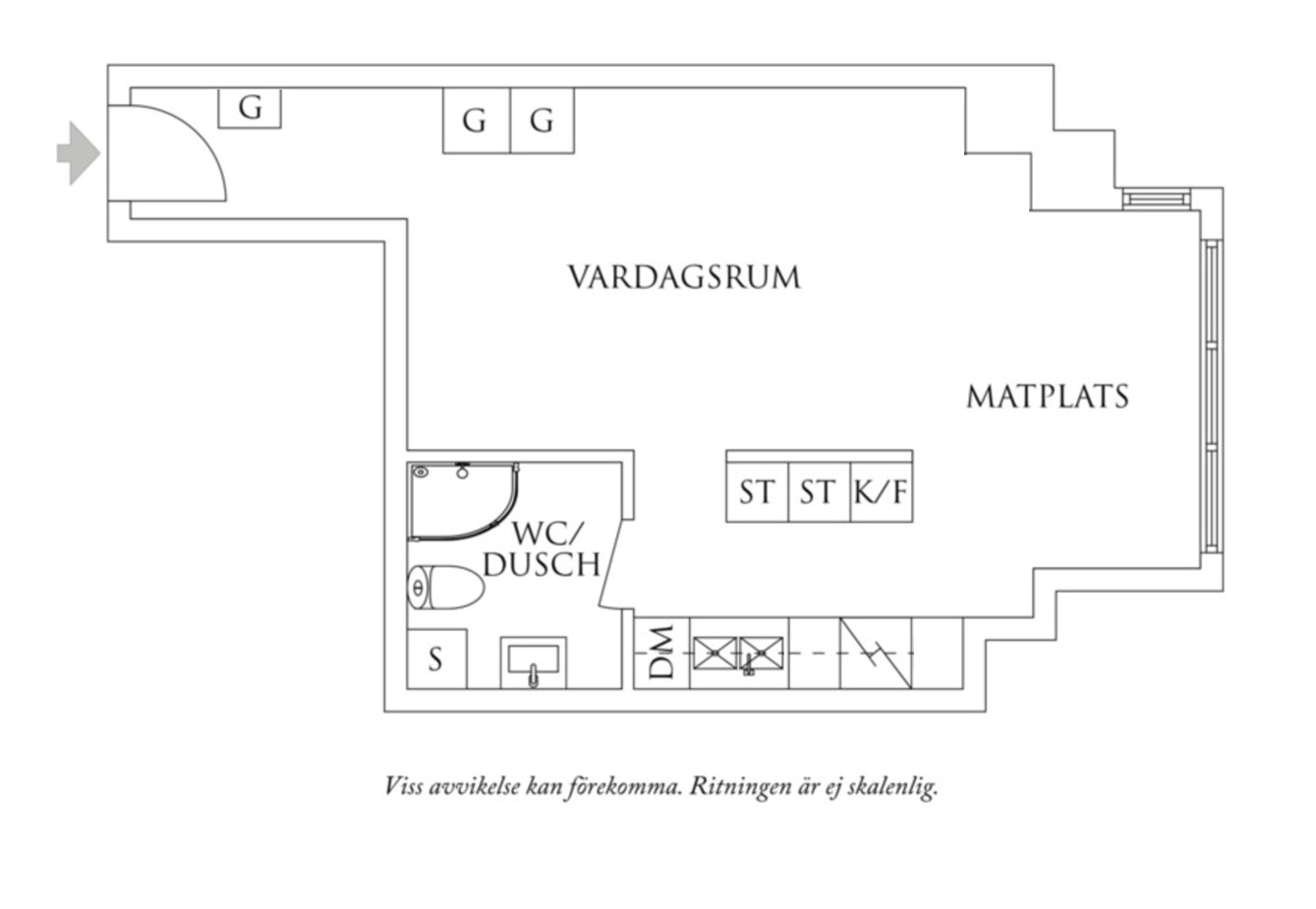 Planritning 1 Klippan 1H