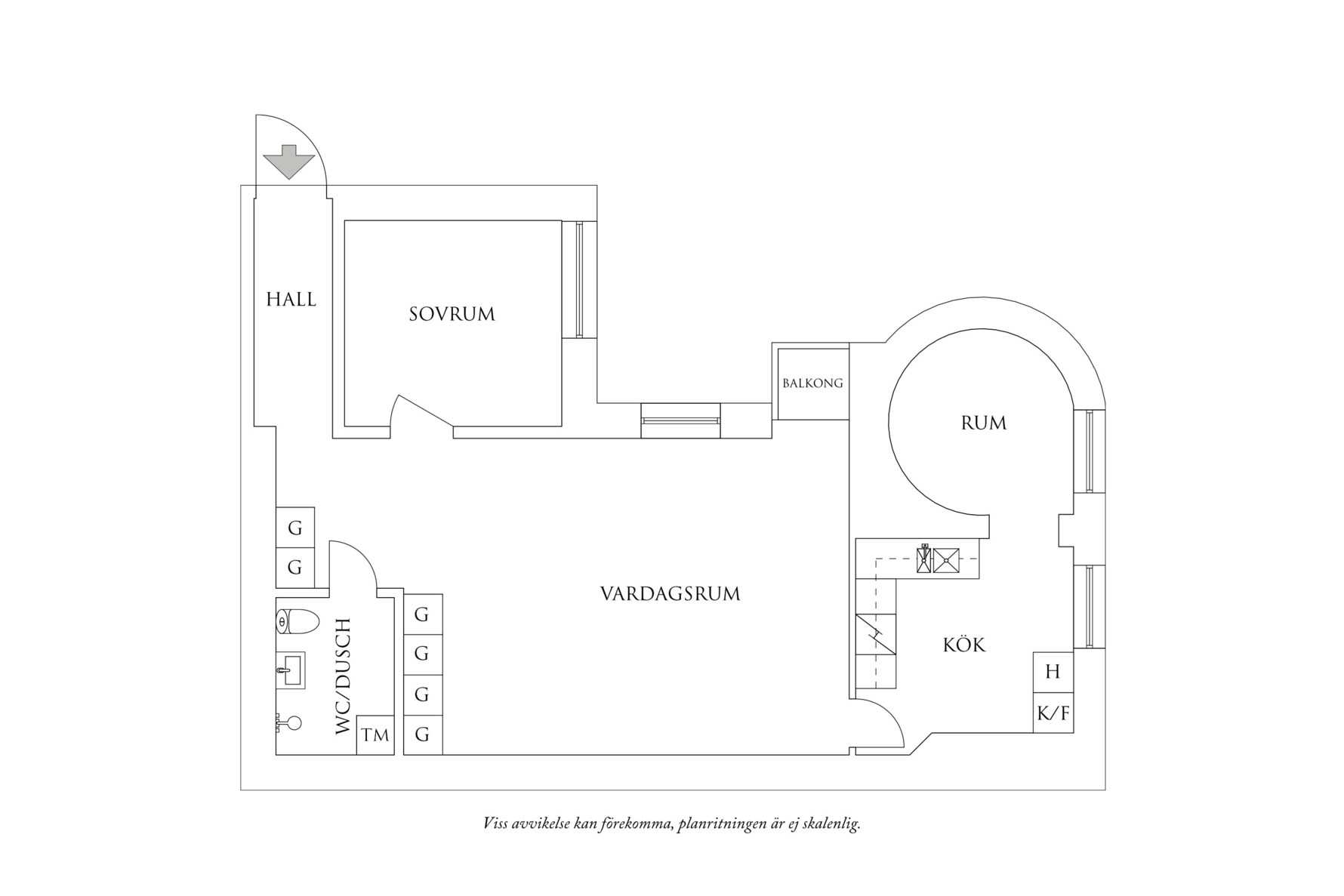 Planritning 1 Friggagatan 13A