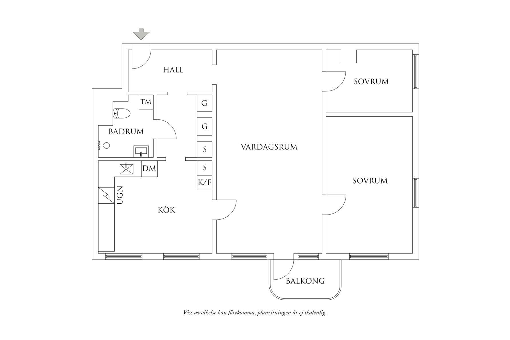 Planritning 1 Eklandagatan 33