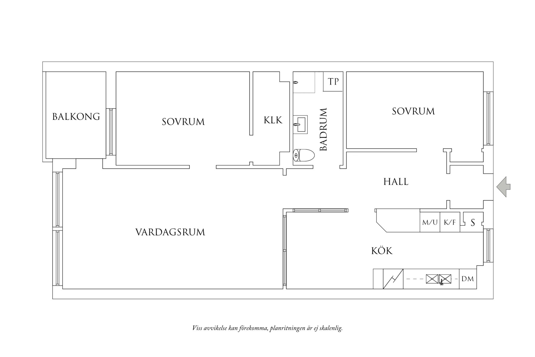 Planritning 1 Vaktmästaregången 16