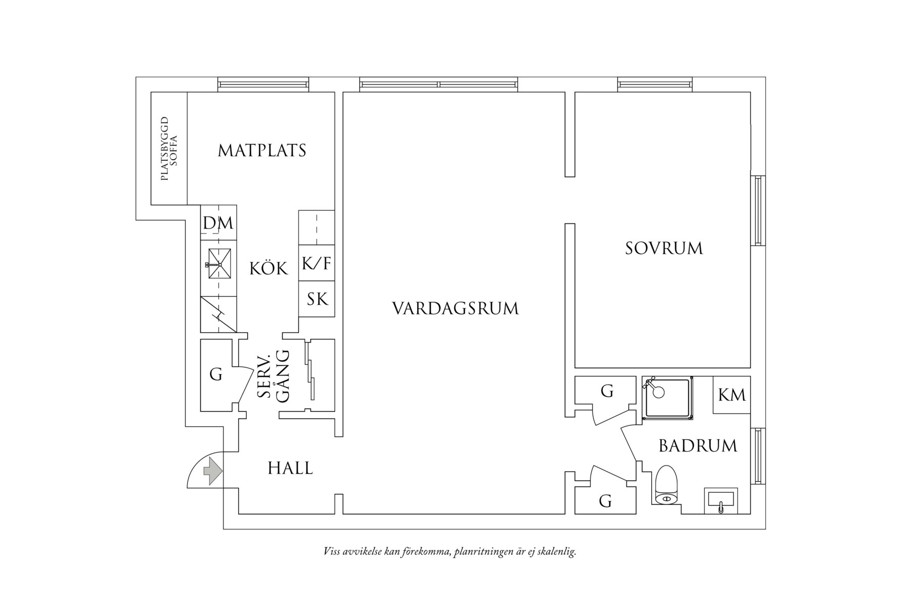 Planritning 1 Eklandagatan 33
