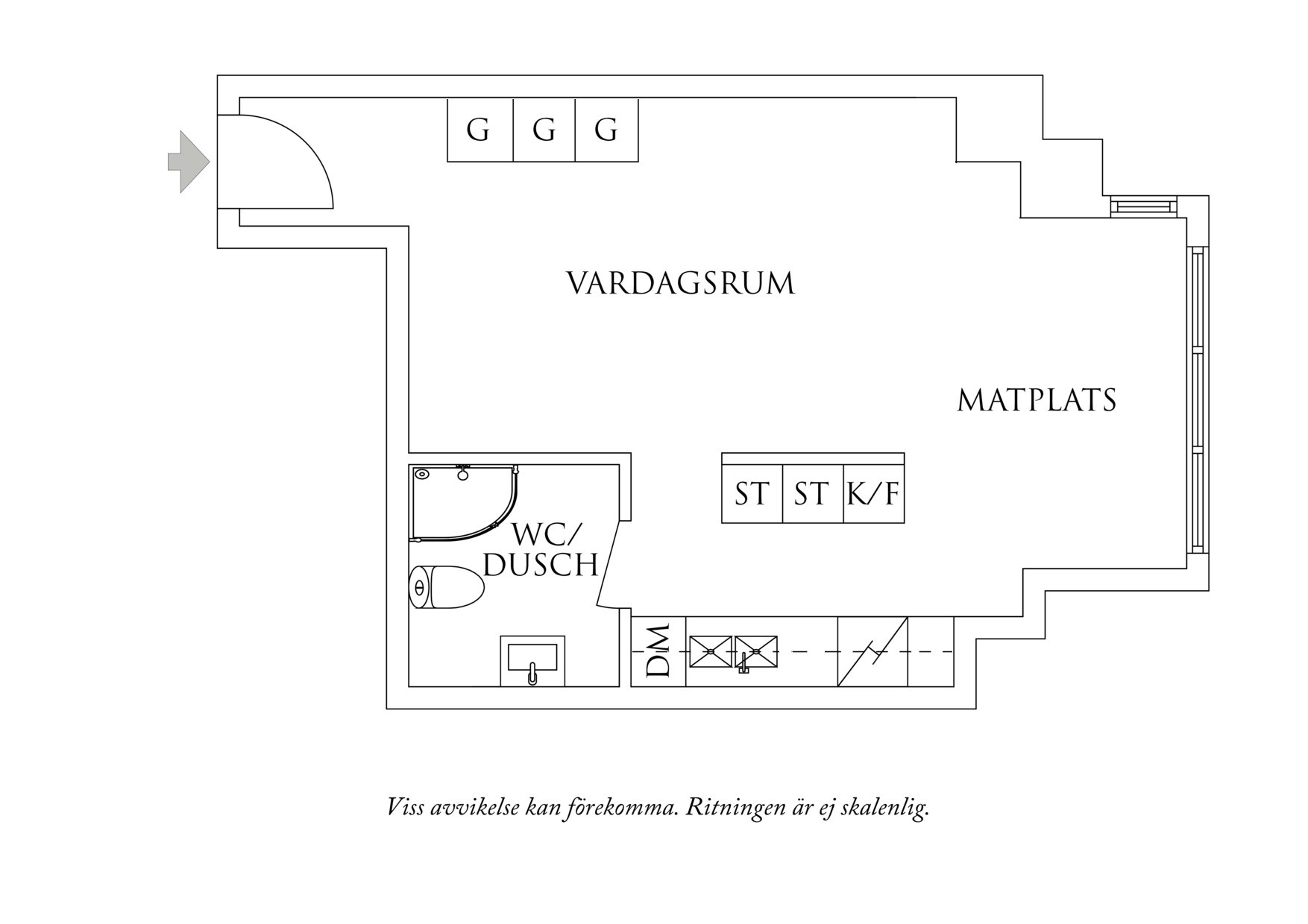 Planritning 1 Klippan 1H