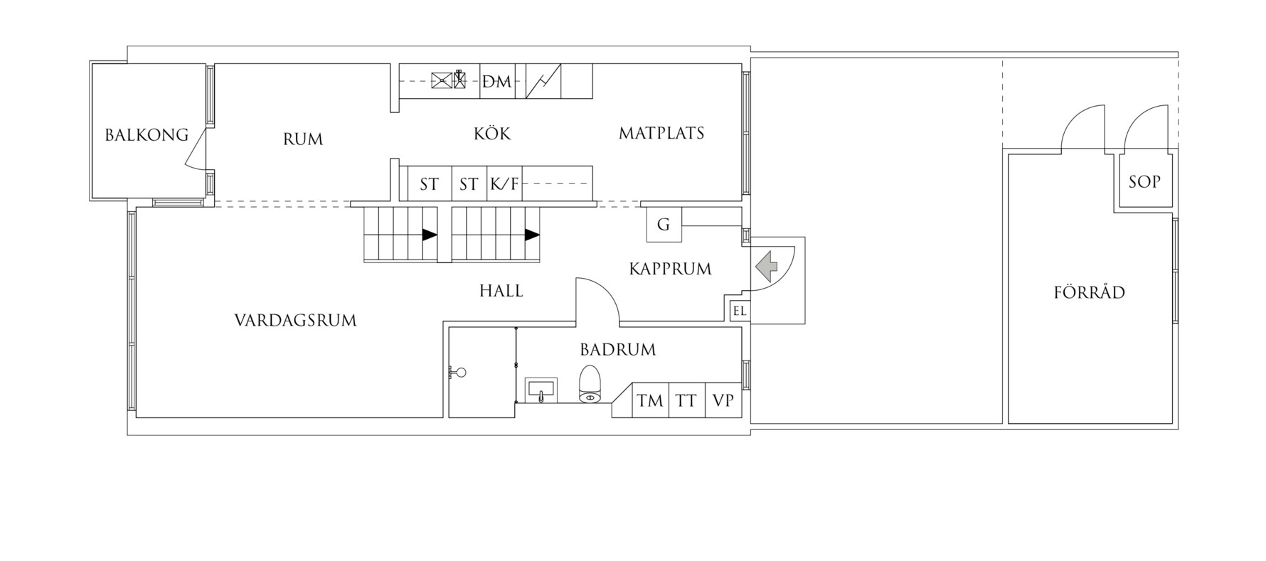 Planritning 1 Bergsjösvängen 45