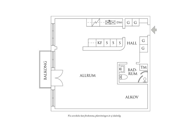 Planritning 1 Eklandagatan 29B