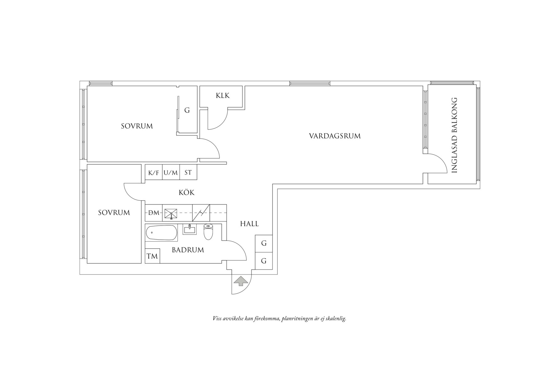 Planritning 1 Vaktmästaregången 8