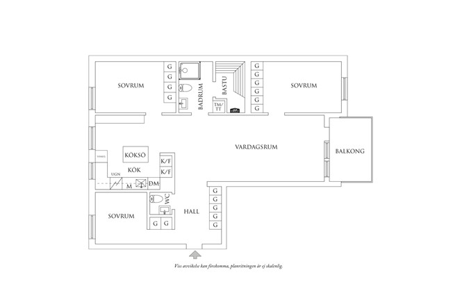 Planritning 1 Plantagegatan 3A