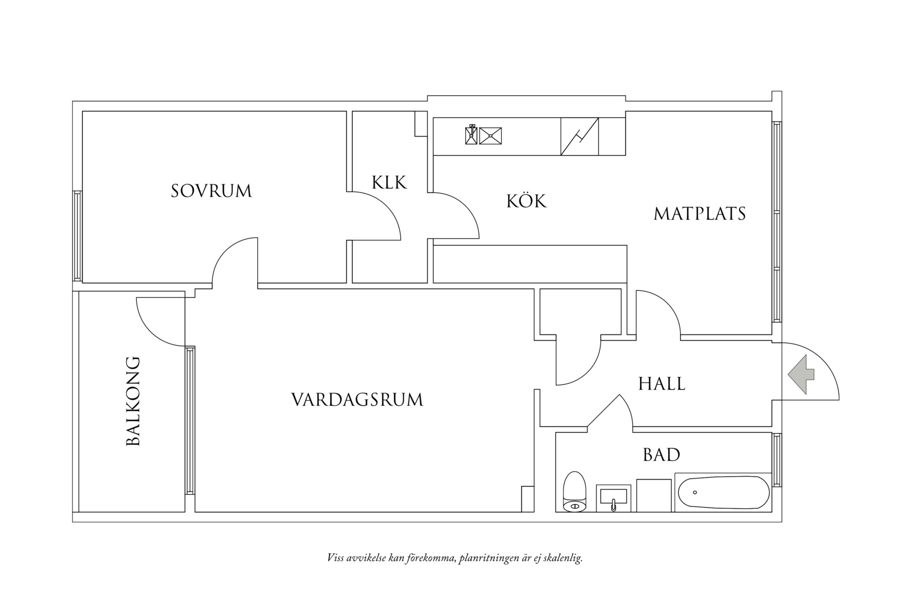 Planritning 1 Övralidsgatan 7