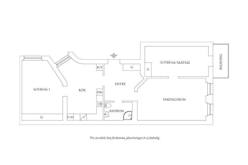 Planritning 1 Chalmersgatan 27B